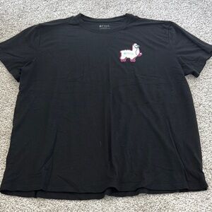 Black T-Shirt with Pink Logo